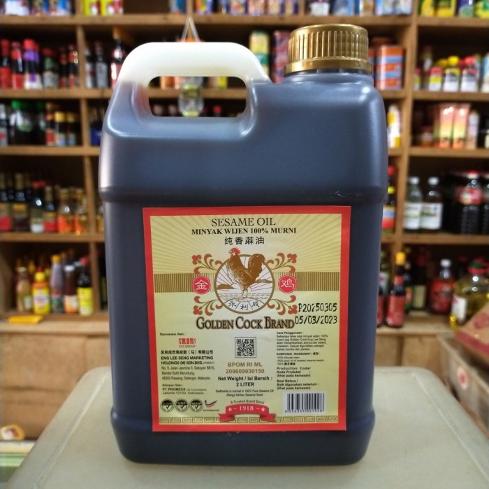 

Golden Cock Brand Sesame Oil/ Minyak Wijen 100% Murni 2Liter New