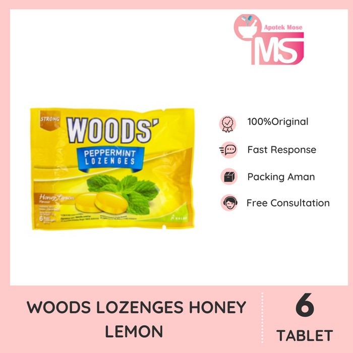 

WOODS LOZENGES HONEY LEMON 6 TABLET