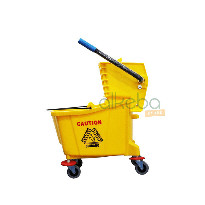 Single Bucket Mop Wringer / Single Mop Wringer Trolley 36L Terlaris