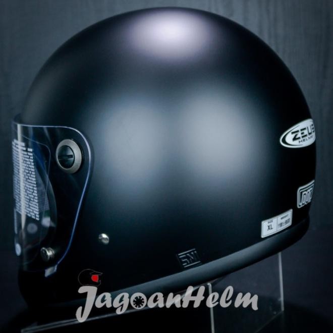 Helm Zeus Helm Zs816E Vintage| Black Doff | Retro Zs 816E Classic Zs-816E