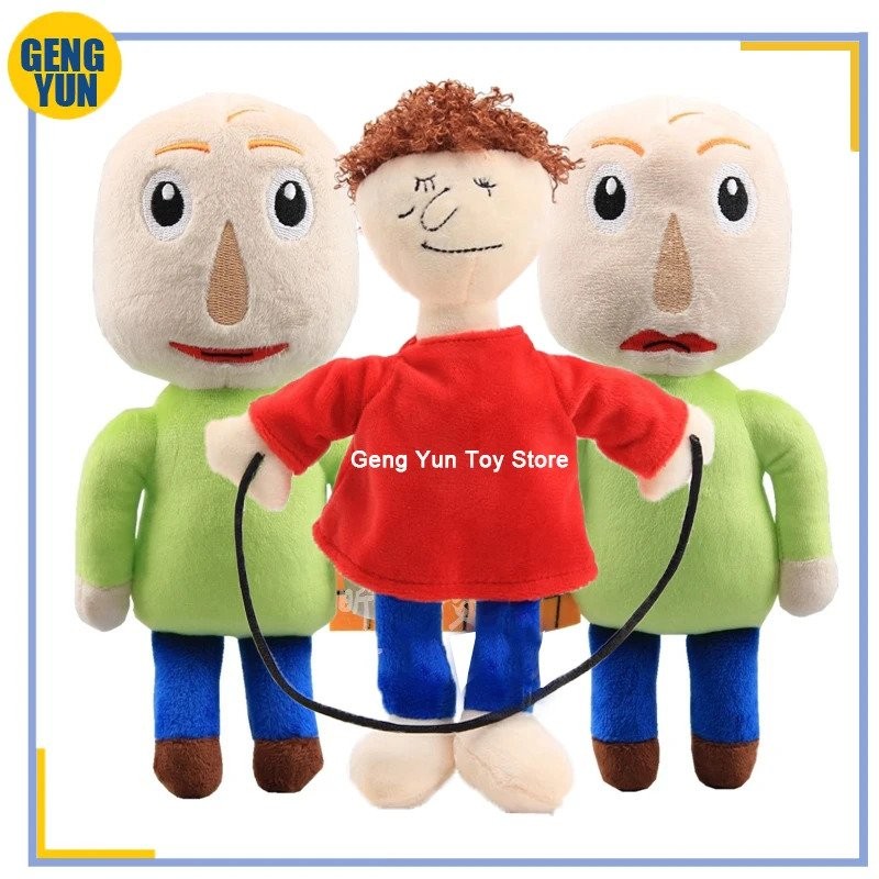 Red Baldi Basics With Ruler Plush Toy 25cm Cosplay Doll Soft Fluffy Stuffed Cute Cartoon Home Decora