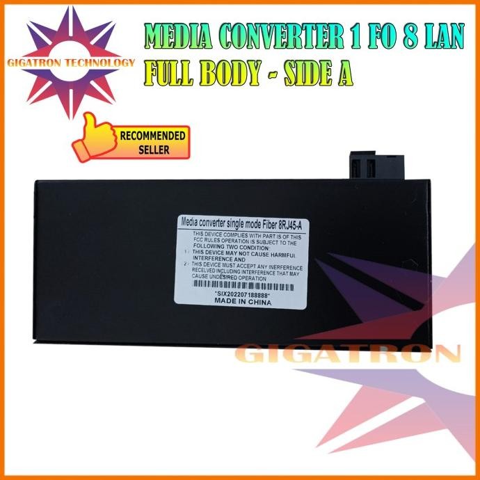 TERLARIS - Media Converter 1 Port FO 8 Port LAN / Switch Fiber Optic 1 FO 8 LAN