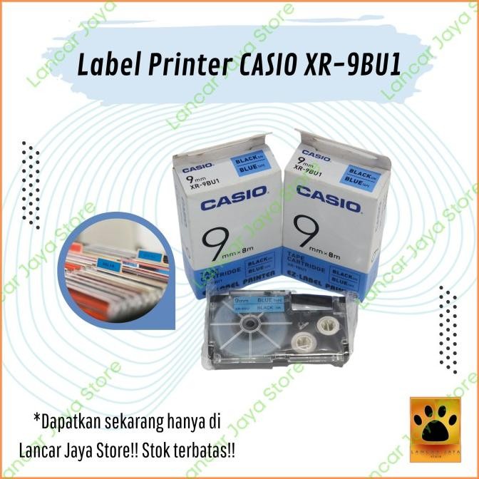 

label casio ez-label printer casio / tape cartridge xr-9we1 white stok terbatas