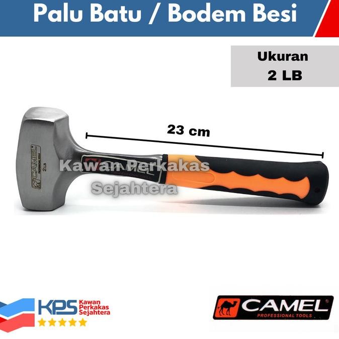 Camel Palu Batu Besi Gagang Fiber 2 Lb (1 Kg) | Palu Bodem 2Lb