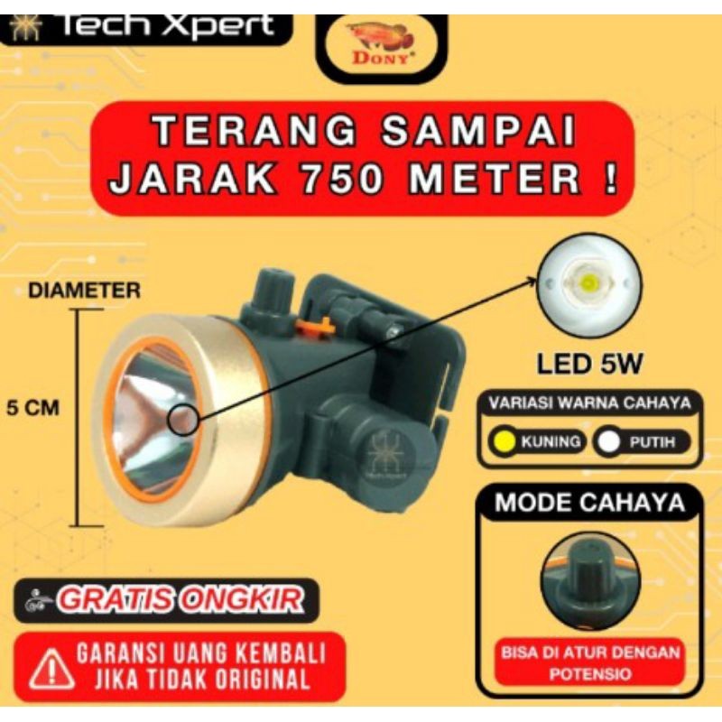 Senter Kepala Dony KL - 109 DIMER
