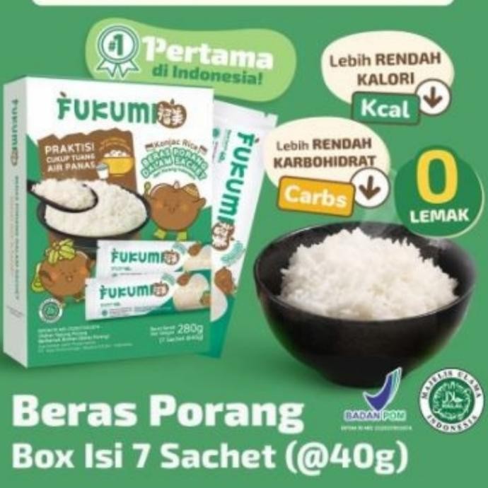 

New Fukumi Beras Porang Box 7 Sachet Original