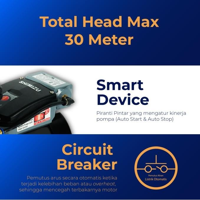 Pompa Dorong Pompa Booster Pompa Air Shimizu Ps-133Bit / Ps133Bit