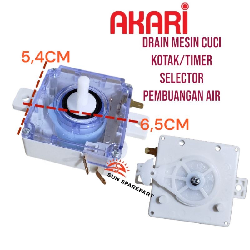 drain mesin cuci AKARI kotak besar/Timer selector pembuangan air