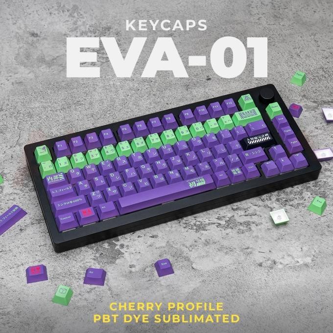 EVA-01 Evangelion PBT Dye Sub Keycaps