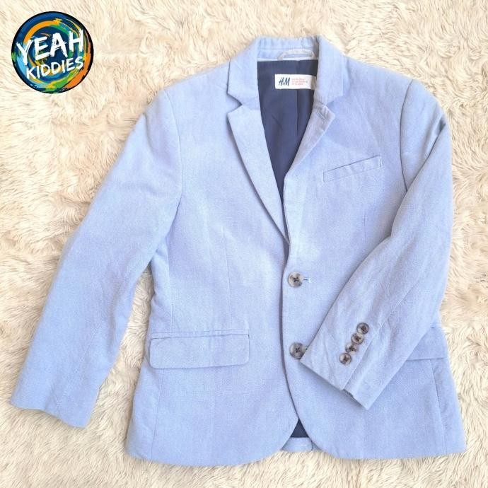 BLAZER SAMI FORMAL ANAK COWOK LAKI LAKI JAS HNM KIDS BOYS SIZE 5 6 TAHUN SOFT BIRU 2710T