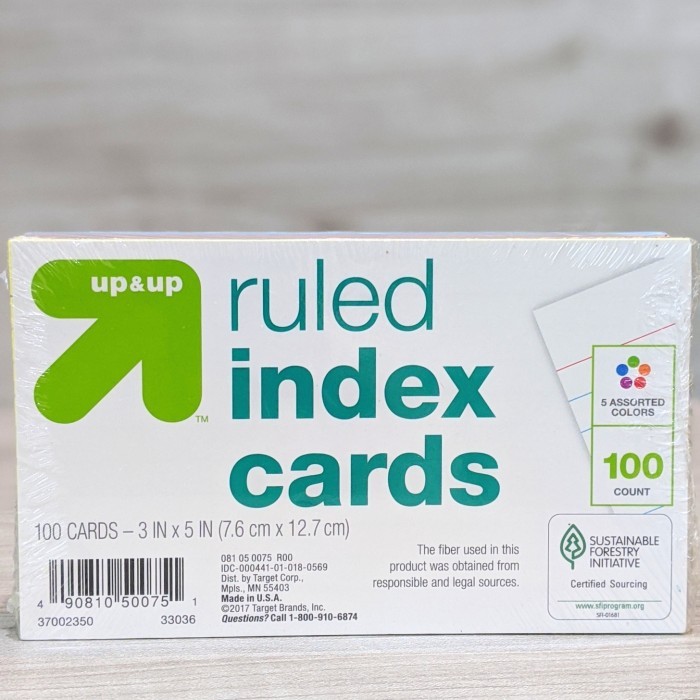 

Ruled Index Cards 3 X 5 " 100 New