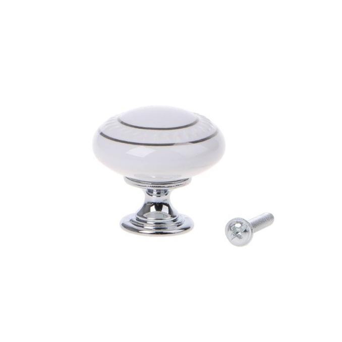 NEVAX HANDLE TARIKAN PINTU LACI LEMARI BAHAN KERAMIK WARNA PUTIH