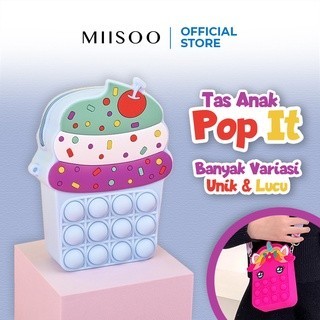 Miisoo Tas Selempang Anak Pop It Rubber Jelly/Tas Cewe Anak Silicon