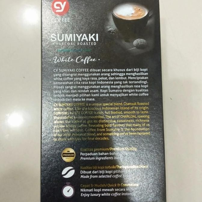 

Cy Cofee Sumiyaki Charcoal Roasted White Coffee 400 Gr (40 Gr X 10 ) Terlaris