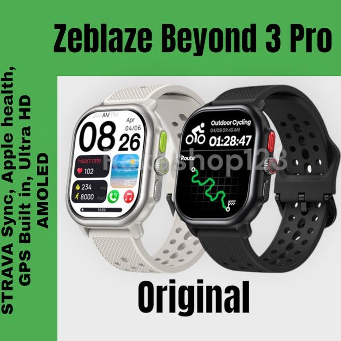 TERMURAH - Zeblaze BEYOND 3 Pro Smartwatch Original, GPS, STRAVA sync, AMOLED Ultra HD, AOD