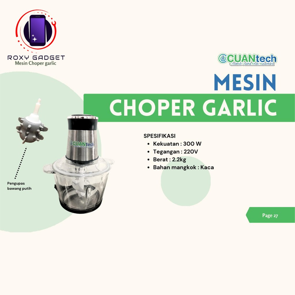 Mesin Choper Garlic mesin pengupas bawang putih - choper garlic