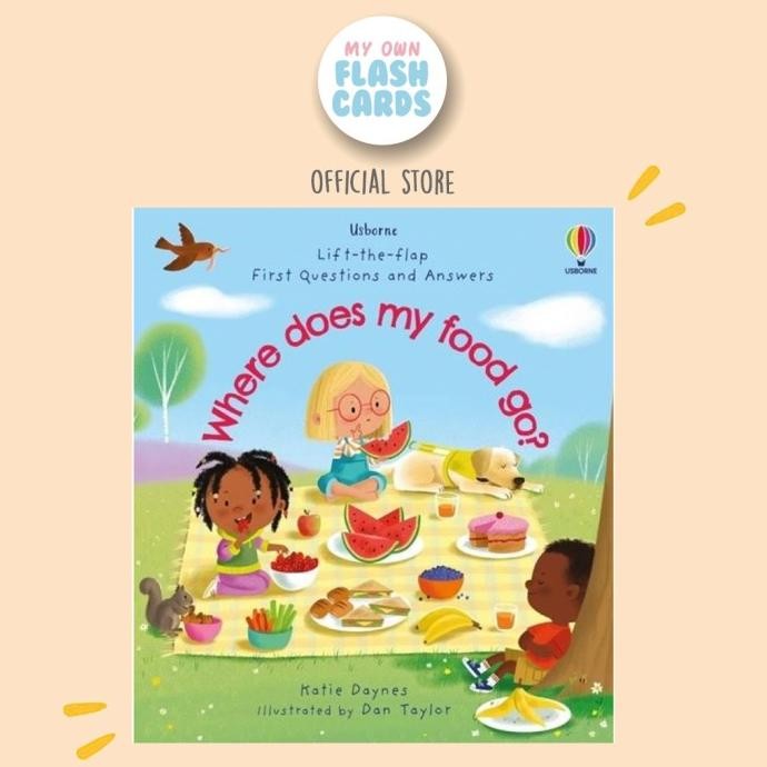 termurah usborne where does my food go? first questions and answers lift flap