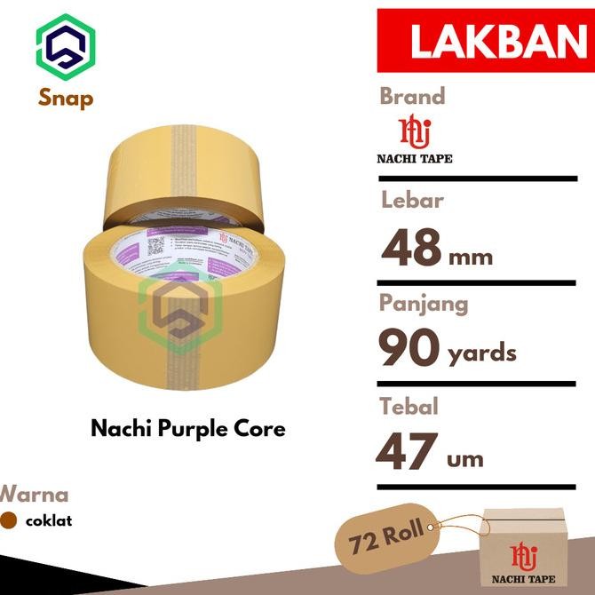 

HARGA DISC - Lakban Plakban Solasi Nachi Bening 1 Dus = 72 Roll 2 inch x 100 Yards