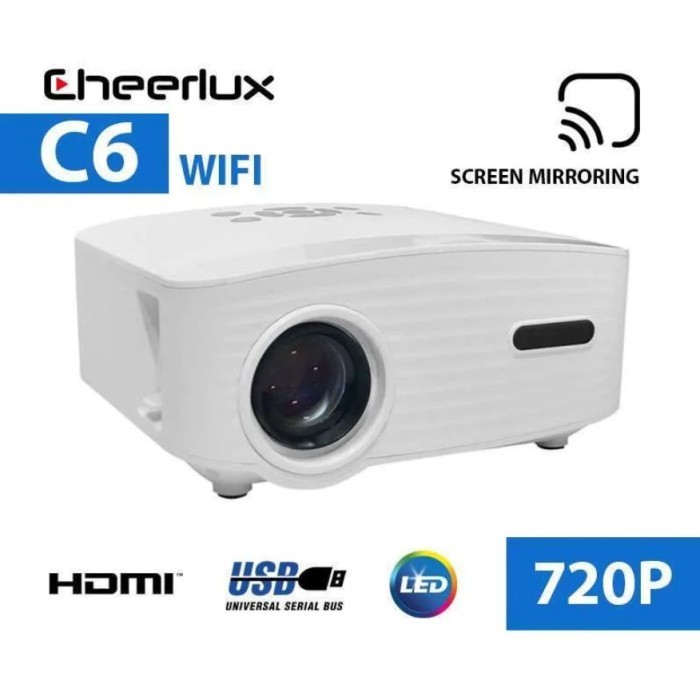 Termurah Infokus Infocus Projektor Proyektor Projector Cheerlux C6 Mini Led