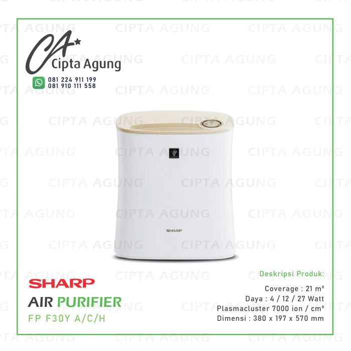 Terbaru Air Purifier Sharp Fp-F30Y-A/C/H Fpf30Y A / C / H Fp F30Y A / C / H