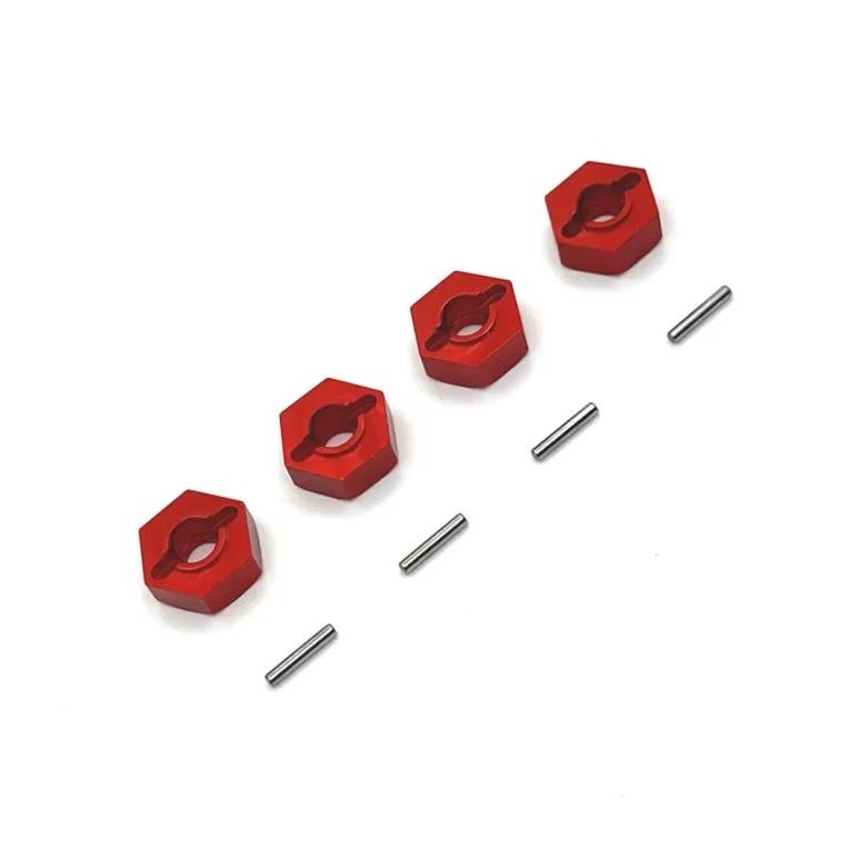 4PCS METAL 12MM WHEEL HEX HUB ADAPTER COMBINER 1/12 RC CAR MN128 MN86 MN868S MN86K MN86KS UPGRADE PA