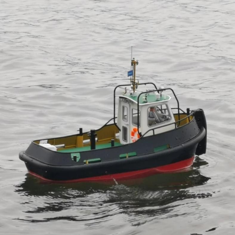 DIY SIMULATION RC BOAT MODEL KIT 1:18TUG804 TUG RESCUE BOAT SMALL AND MOPED TUGBOAT