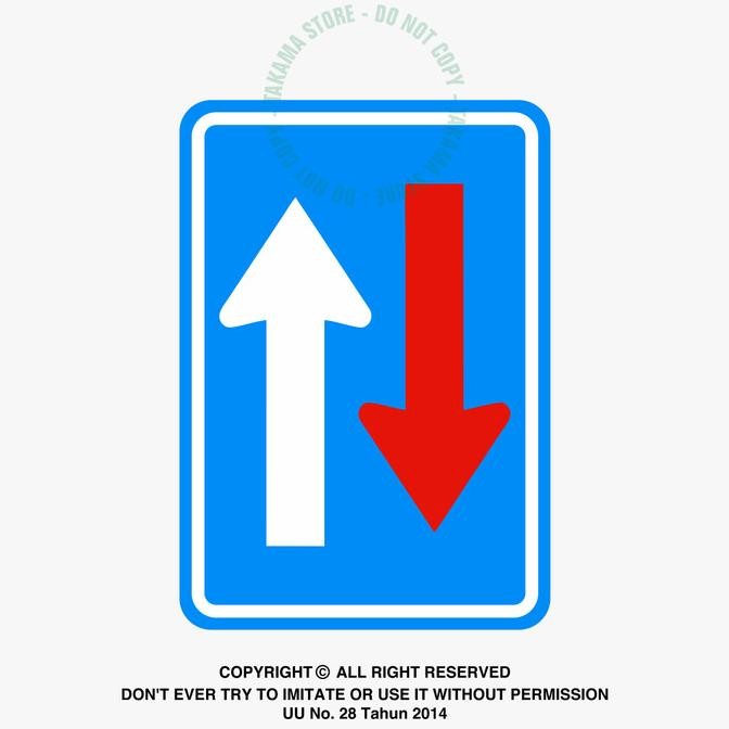 

HARGA DISC - Rambu Jalan Dua Arah 35cm x 50cm Plat Alumunium