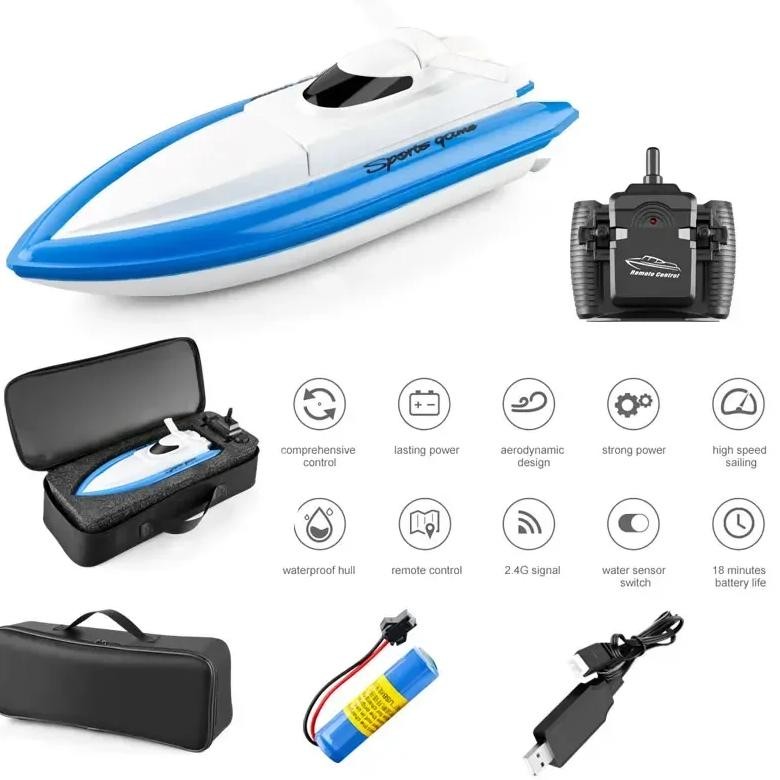 F1 HIGH SPEED RC BOAT REMOTE CONTROL RACE BOAT 4 CHANNELS FOR POOLS, LAKES AND OUTDOOR ADVENTURE