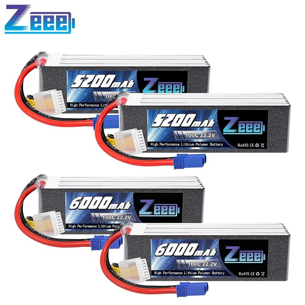 ZEEE LIPO BATTERY 6S 5200MAH 6000MAH 100C WITH EC5 CONNECTOR SOFTCASE FOR RC CAR BOAT AIRPLANE FPV D