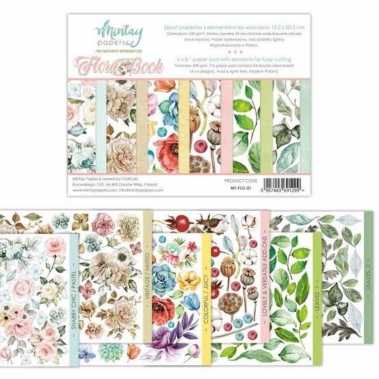

Triyper Mintay Papers Flora Book Pad 6X8In
