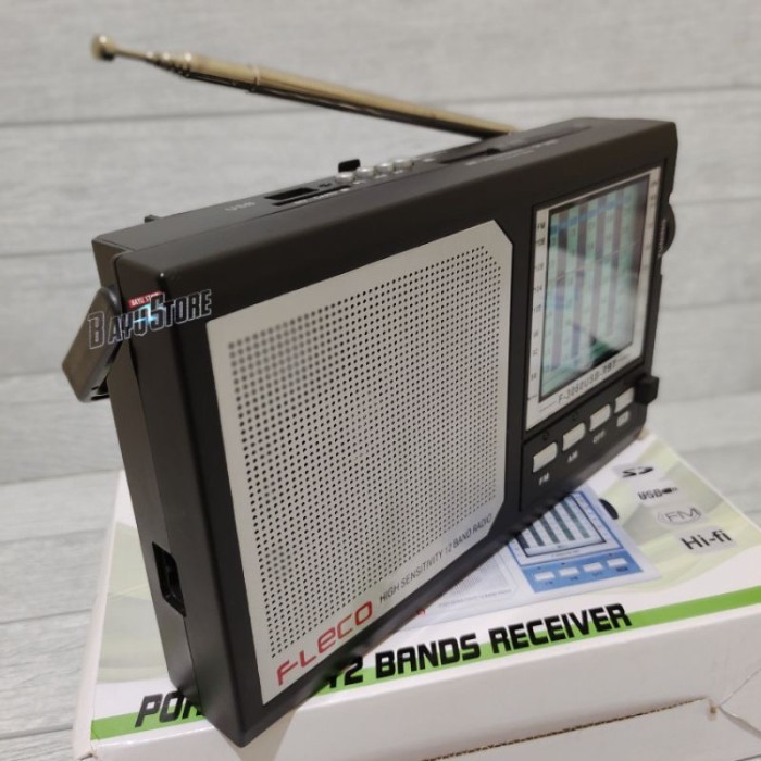 TERBARU Radio Bluetooth Fleco F-3060USB RBT 12 Band Radio FM AM SW1-10