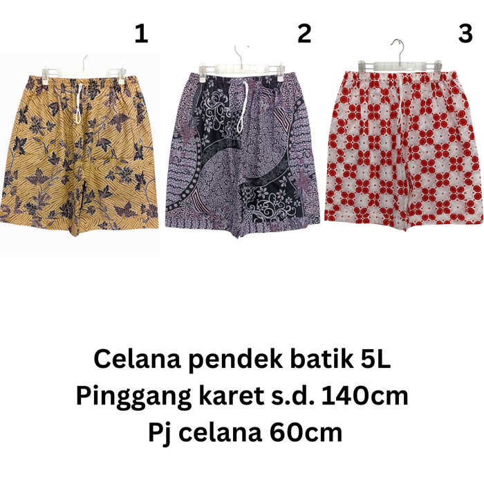 celana pendek batik pria JUMBO katun