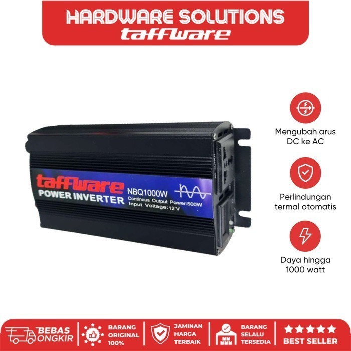 TAFFWARE Car Power Inverter DC 12V to AC220V 1000W - NBQ1000W