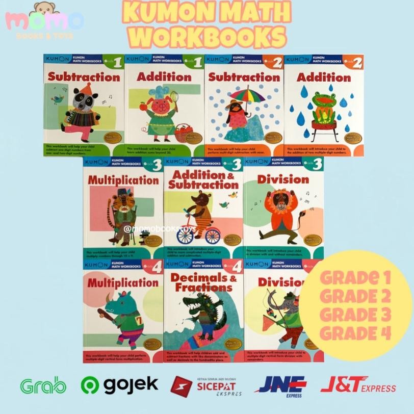 Sp - Kumon Math Workbook Grade 1 2 3 4 | Buku Matematika Substraction Addition Multiplication Divisi