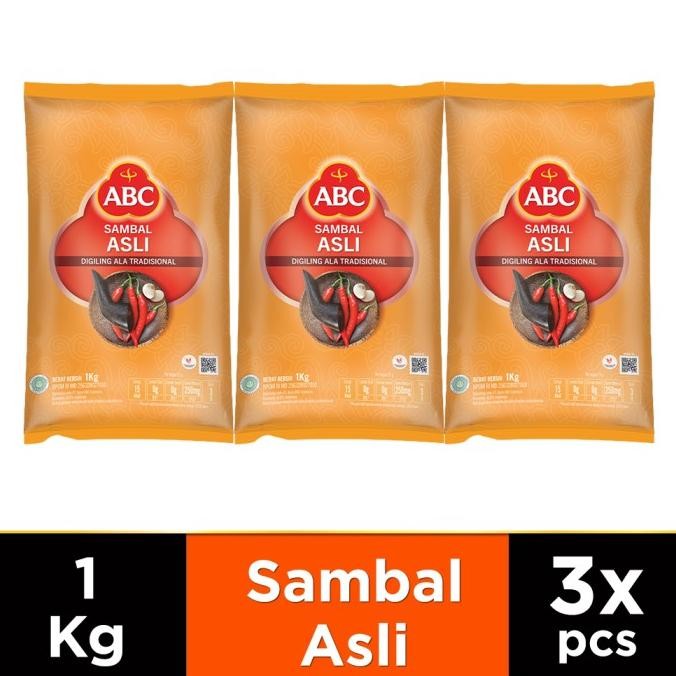 

ABC Saus Sambal Asli 1 kg Multi Pack 3 pcs