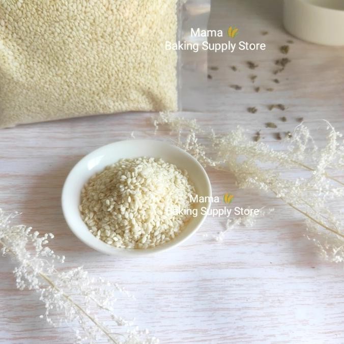 

White Sesame Seeds Biji Wijen Putih 1000 Gr 1 Kg Kualitas Premium Terlaris