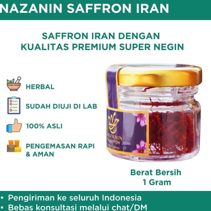 

Nazanin Saffron Iran 1 gr / gram Premium Super Negin