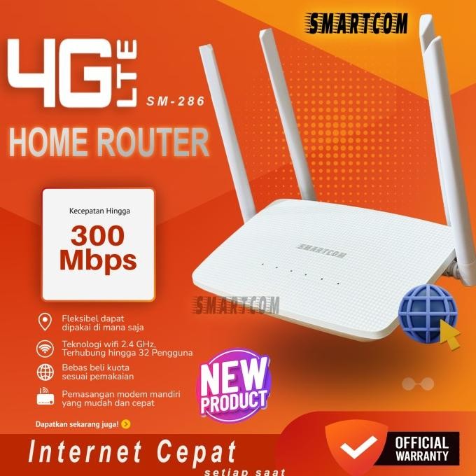 Wifi Wireless Router Sim Card 4G LTE Smartcom XM286 300Mbps