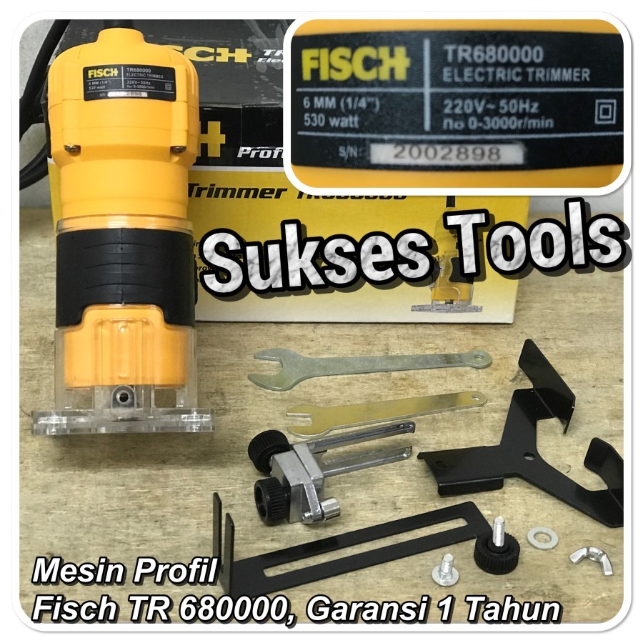 Mesin Profil Kayu Fisch Wood Trimmer Trimer Router Mini bergaransi