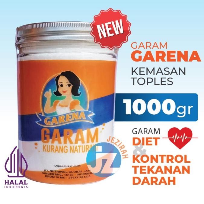 

Garena 1kg (garam rendah natrium u/ diet & kontrol hipertensi-lososa)