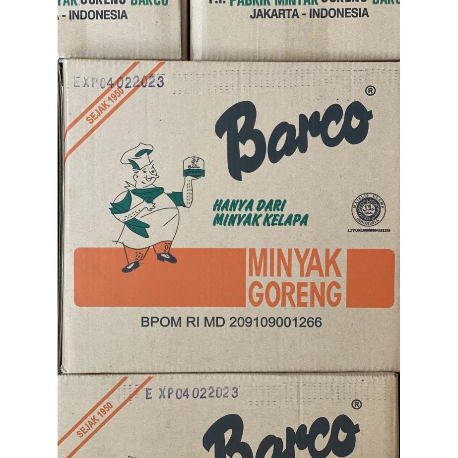 

Minyak Goreng Barco 4x5 Liter Dus