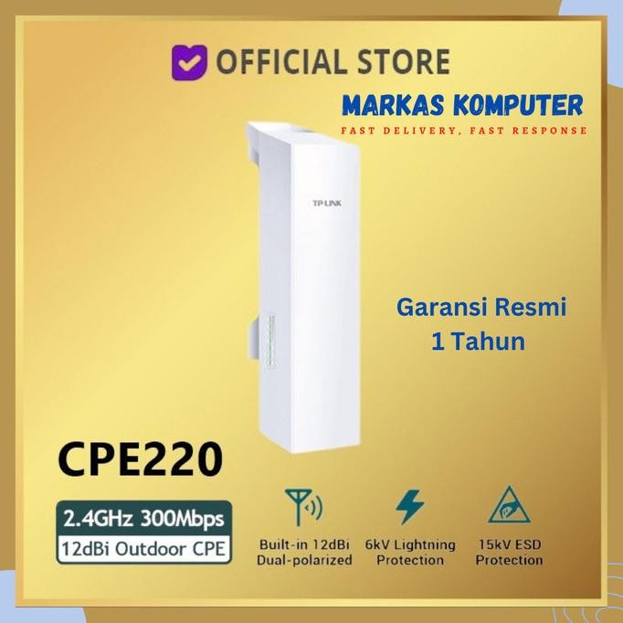 Access Point Outdoor TP-LINK 2.4GHz 300Mbps CPE220 / CPE 220 / CPE-220