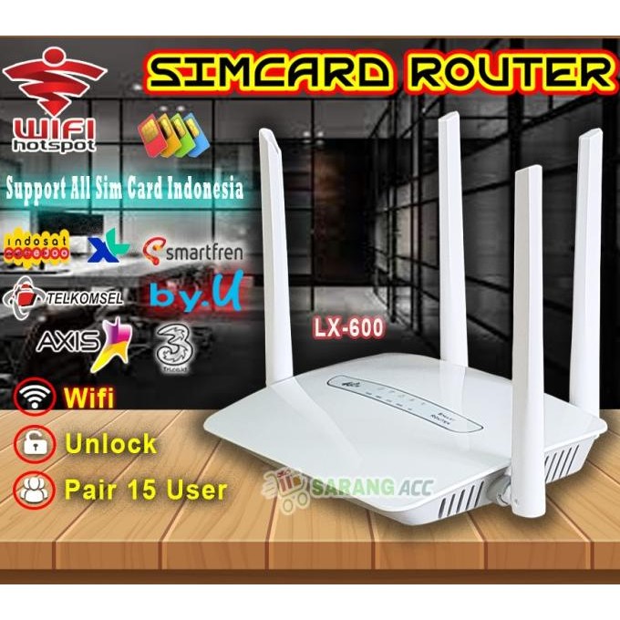 Wifi Wireless Router 4G LTE CPE Smartcom LX600 300Mbps SIMCARD