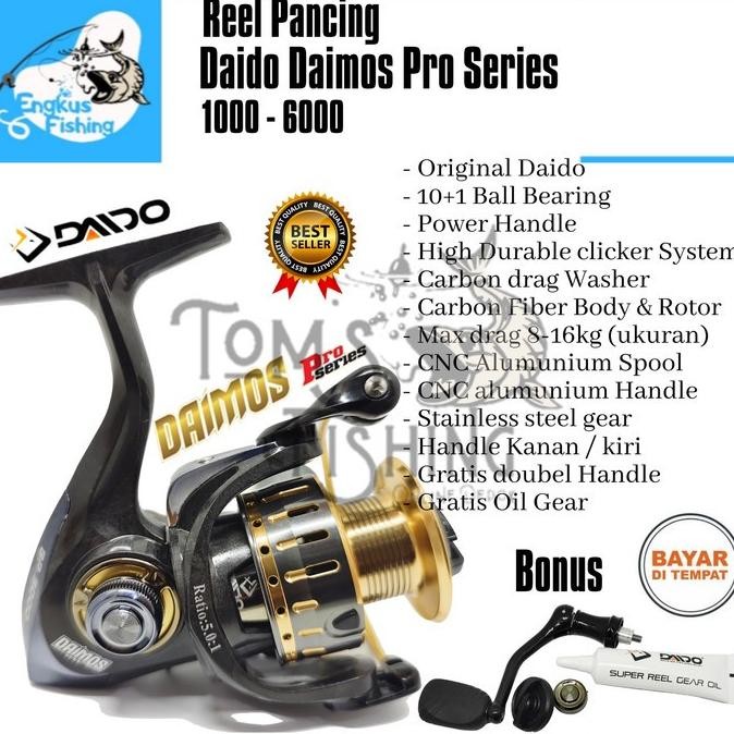 Reel Pancing Daido Daimos Pro Series 1000-6000 (10+1 Bearing) Original