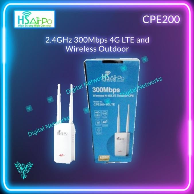 HSAIRPO CPE200 Outdoor 4G LTE Wireless 2.4GHz 300Mbps HS airPo CPE200