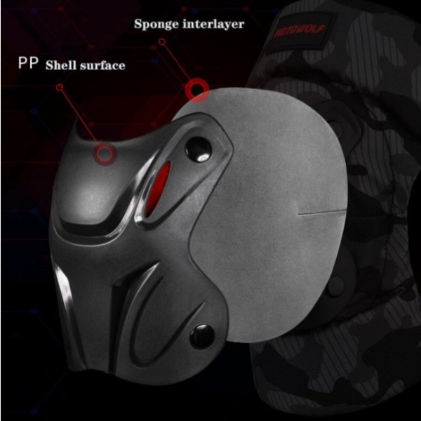 Deker Tangan Elbow Pad Deker Lutut Motowolf Pelindung Tangan Motor