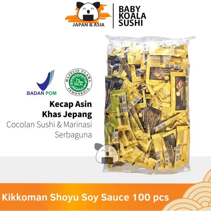 

KIKKOMAN SHOYU HALAL 5ml | Kecap Asin Khas Jepang Sachet 100 pcs