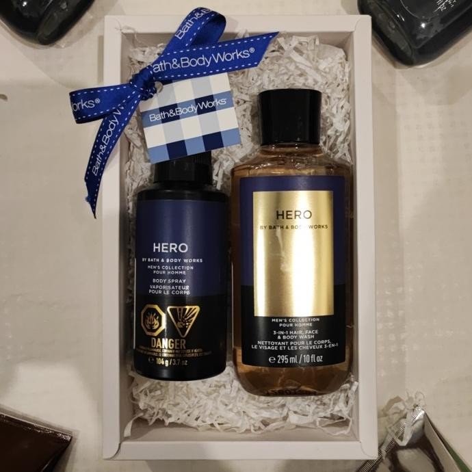NEW BATH BODY WORKS BBW PAKET GIFTSET DEODORANT & BODY WASH FOR MEN