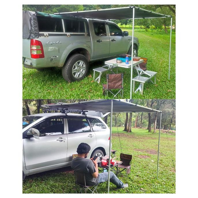 NEW Tenda Mobil Side Awning Car Tent Portable Camping Super Universal