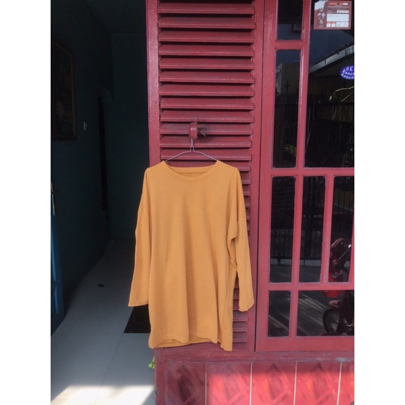 preloved baju panjang kuning kunyit